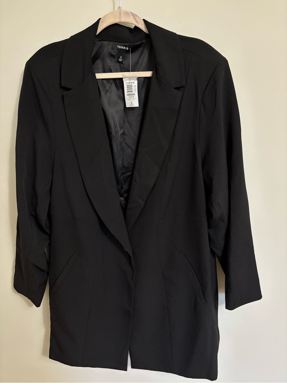 Torrid plus size oversized Black single button Blazer
